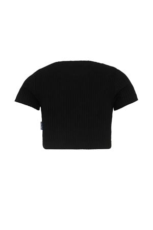 ribbed short-sleeve crop top PALM ANGELS KIDS | PGAA017S26JER001110